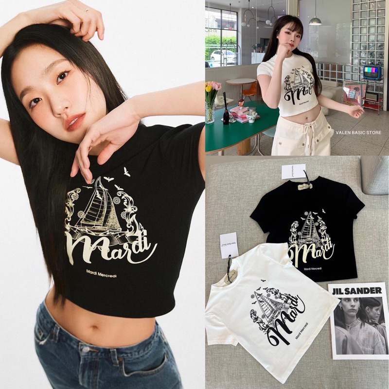 พร้อมส่งเสื้อครอป Mardi Crop Top งาน VALEN BASIC STORE