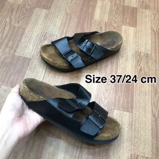 รองเท้าแตะ Birkenstock หนังแท้ ของแท้ size 37 ยาว 24 สภาพ 80%