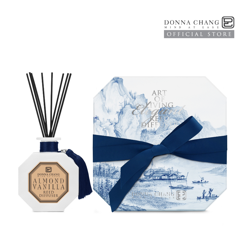 DONNA CHANG Almond Vanilla Reed Diffuser (200 ml) ดอนน่า แชง ก้านไม้หอมกระจายกลิ่น น้ำหอมปรับอากาศ น้ำหอมบ้าน ก้านไม้หอม