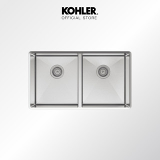 KOHLER Strive 2 bowls kitchen sink อ่างล้างจานสเตนเลส 2 หลุม รุ่นสไตรฟ์ K-97829X-F-NA