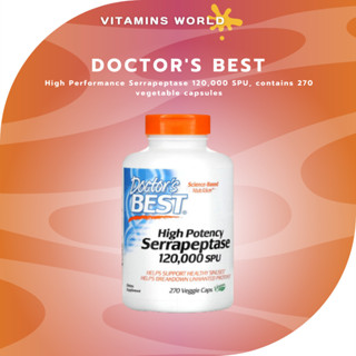 Doctors Best, High Performance Serrapeptase 120,000 SPU, contains 270 vegetable capsules(V.3092)