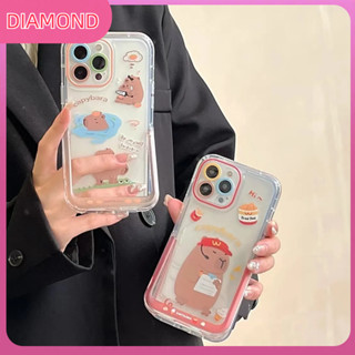 💲คูปองเคลม💲เคสไอโ case for iphone 11 12 คาปิบาร่า เคส 14 13 12 11 pro max ปกป้องอย่างเต็มที่และทนทาน วงเล็บ