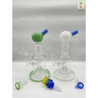 บ้องแก้ว Glass Bong ขวดแก้วสมุนไพร สูง 9.4 นิ้ว = 24 cm