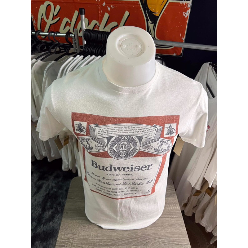 เสื้อยืดสีขาว ป้ายJunk Food Budweiser T Shirt size xs