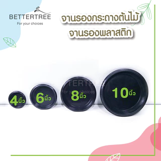 จานรองพลาสติก ขนาด 4 นิ้ว 6 นิ้ว 8 นิ้ว 10 นิ้ว จานรองกระถางต้นไม้ จานรอง จานรองกระถาง