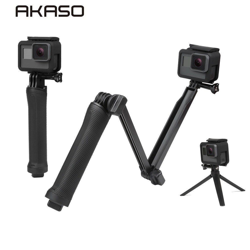 AKASO 3 Way Grip Monopod กันน้ำ Selfie Stick สำหรับ Ek7000/Ek7000 Pro/V50 Pro/Brave 4/Vision 4K อุปก
