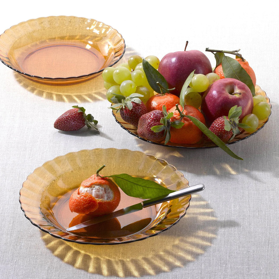 จานแก้ว Duralex Picardie Amber (ราคาต่อ1ใบ)