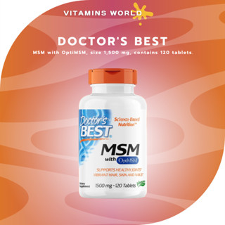 Doctors Best , MSM with OptiMSM, size 1,500 mg, contains 120 tablets. (V.303)