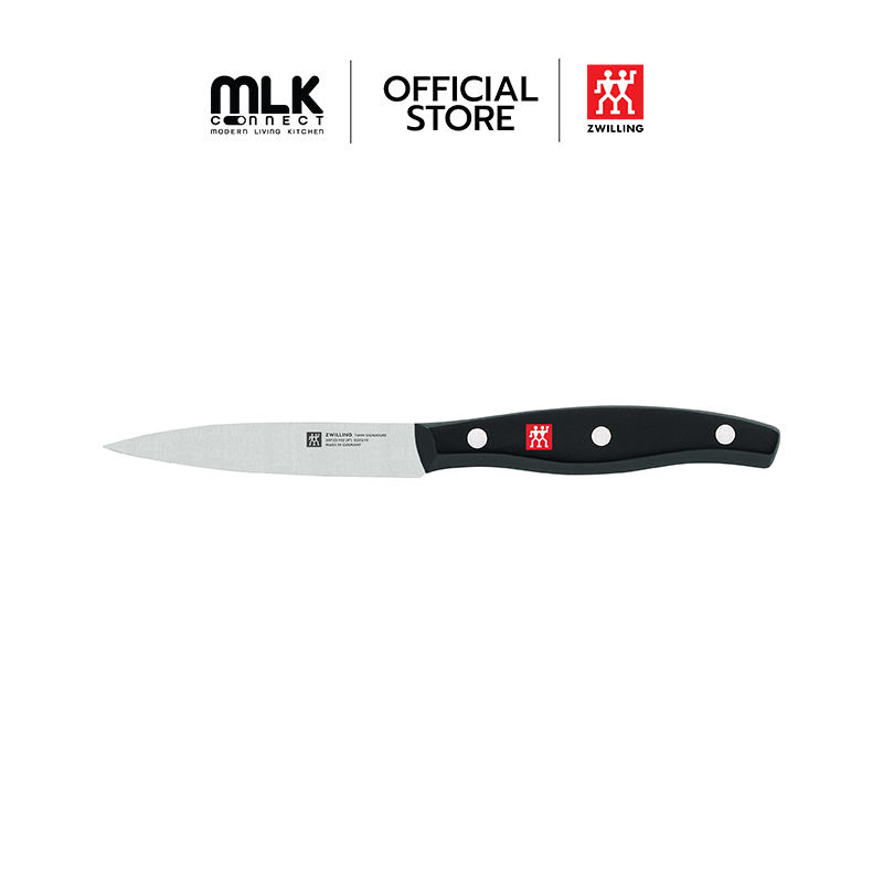 ZWILLING มีดปอกผักผลไม้สแตนเลสสตีล รุ่น Twin Pollux มีความคมและทนทาน 100 มม. สีเงิน ด้ามสีดำ N30720100