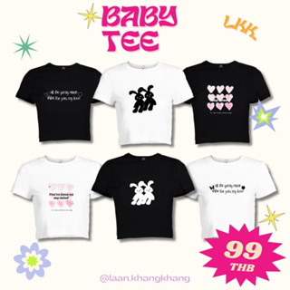 babytee เสื้อครอปสไตล์y2k