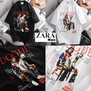 เสื้อยืดแขนสั้น ZARA DOGUE 🐶 Unisex 👱🏻‍♂️👩🏼‍🦰 cotton 💯 ผ้านุ่ม ใส่สบายตัว พร้อมส่งจากไทย 🚚 ร้านค้าจัดส่งไว