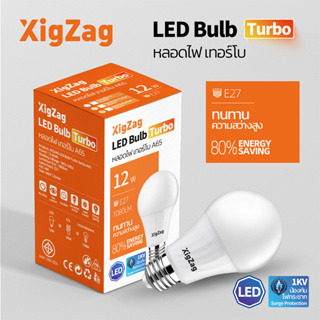 【รับประกัน 2ปี】หลอดไฟแบรนด์ XIGZAG BulbTurbo LED  20W ใช้ไฟฟ้า220V Super Bright  Daylight แสงขาว