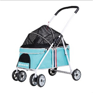 DODOPET รถเข็น 811 สำหรับสัตว์เลี้ยง มี 3 สี ฟ้า เทา ดำ เปิดได้ 2 ด้าน พับเก็บได้ ซิปหน้า เปิด โผล่หัว ออกมาได้