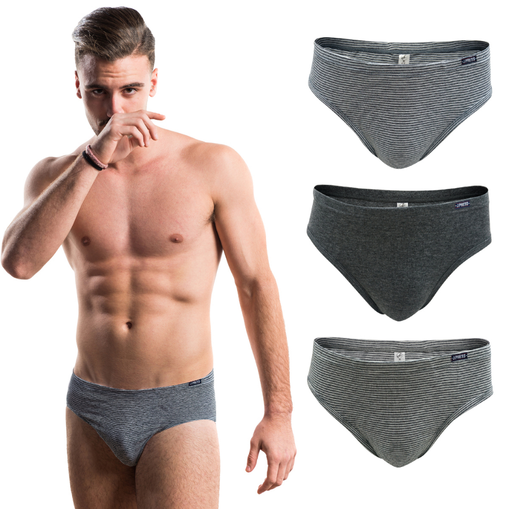 J.Press กางเกงในชาย ขอบหุ้มผ้า เจเพรส รุ่น 9345 บรรจุ 3 ตัว/แพ็ค