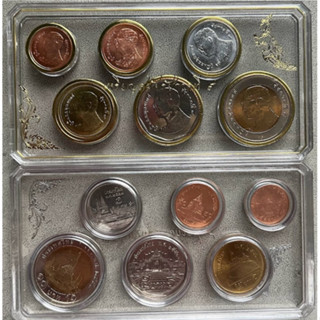 ชุดเหรียญ ปี 2559 UNC (ปีที่สวรรคต )  รวม 6 เหรียญ พร้อมตลับบรรจุ