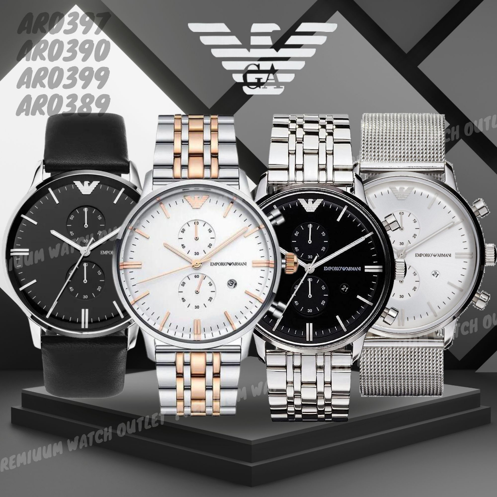 OUTLET WATCH นาฬิกา Emporio Armani OWA335 นาฬิกาข้อมือผู้หญิง นาฬิกาผู้ชาย แบรนด์เนม Brand Armani WatchAR0385