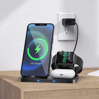 Hoco​ CW33 3 In1 Wireless Charger 15W Fast Charging Station สำหรับ iP​