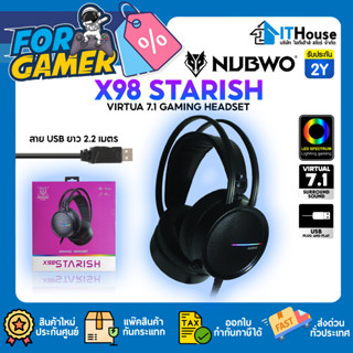 🎀NUBWO X98 GAMING HEADSET 7.1 🎧หูฟังเกมมิ่งให้เลือก 2 สี🎀พร้อมไฟ LED เสียงดี สวยงาม ใช้งานง่าย🍧จัดส่งด่วน🚀