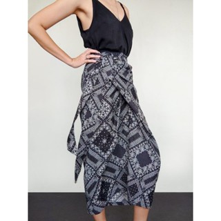 Marco Wrap skirt Paisley Black