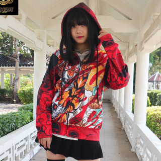 YAKZA HOOD ลาย 006 เสื้อฮู้ด กันหนาว เลือกได้ทั้งแบบสวมและแบบซิป