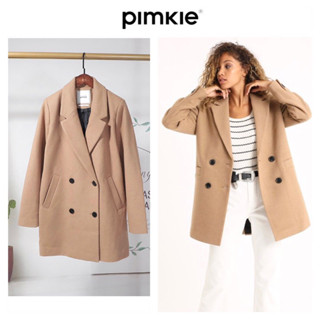 โค้ทวูลกันหนาว  trench coat ❄️แบรนด์✨ PIMKIE✨  แท้💯% (WY1056)