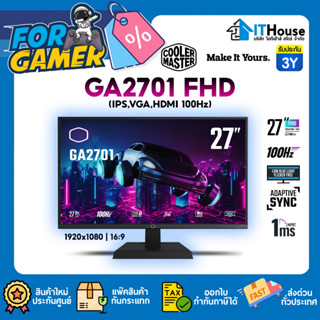 👑COOLER MASTER GA2701 👑 GAMING MONITOR✅ขนาด 27" หน้าจอ IPS FHD ✅อัตรารีเฟรชหน้าจอ 100Hz ✅มีเทคโนโลยี Adaptive Sync