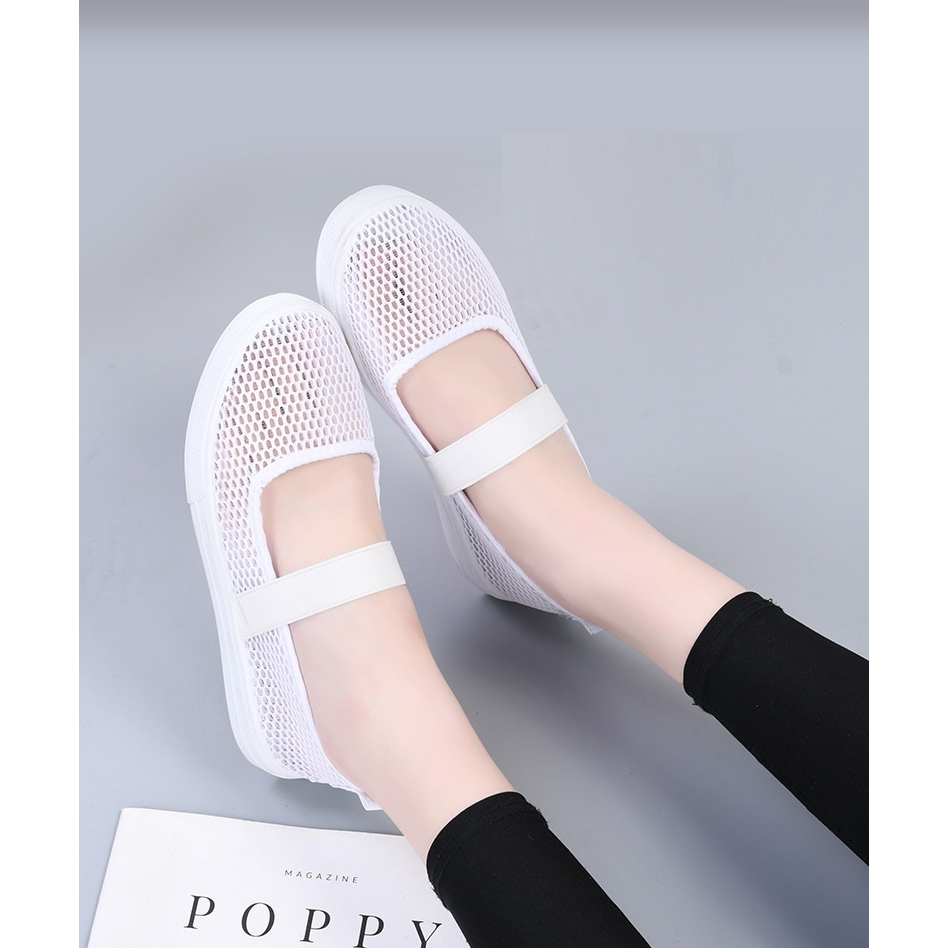 รองเท้าผ้าใบลำลอง poppy พร้อมส่งจากไทย 2สี