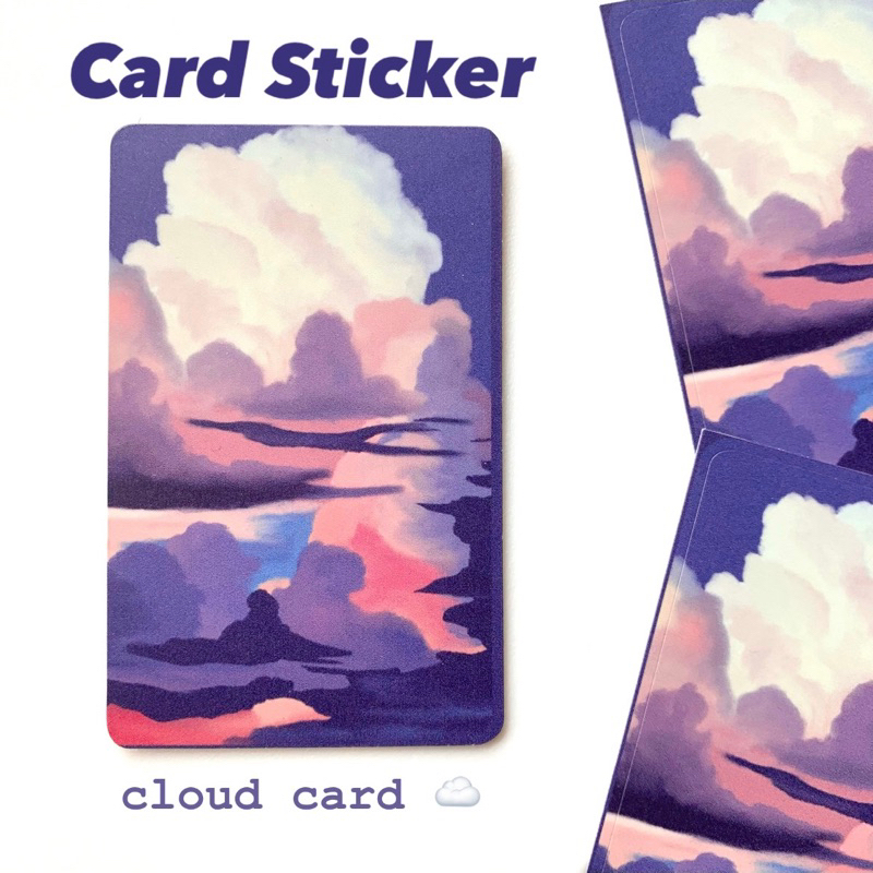 Cloud ☁️ Card Sticker - สติ๊กเกอร์ติดบัตรMRT, BTS บัตรขนาดมาตรฐาน