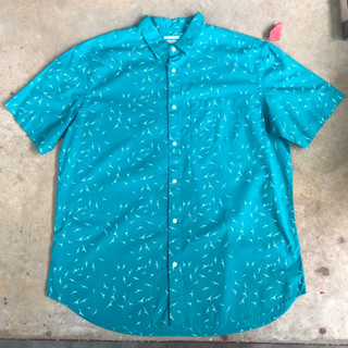 เสื้อฮาวาย Vtg.Hawaii Shirt OLD NAVY MADE IN INDIA Sz.XL 100% COTTON