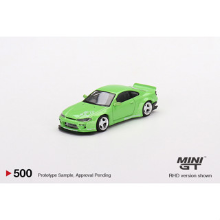 Nissan Silvia Pandem (S15) Green RHD 1:64 (Mini GT)