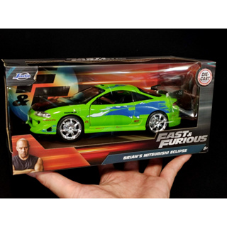 โมเดลรถFastandFurious eclipse1/24 โมเดลรถฟาส 1:24 Jada mitsubishi eclipse ฺBrians โมเดลรถของขวัญ ราคา ok