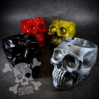 หัวกระโหลกเรซิ่น ใช้เป็นที่เขี่ยบุหรี่ ของตกแต่ง Skull Head Ashtray