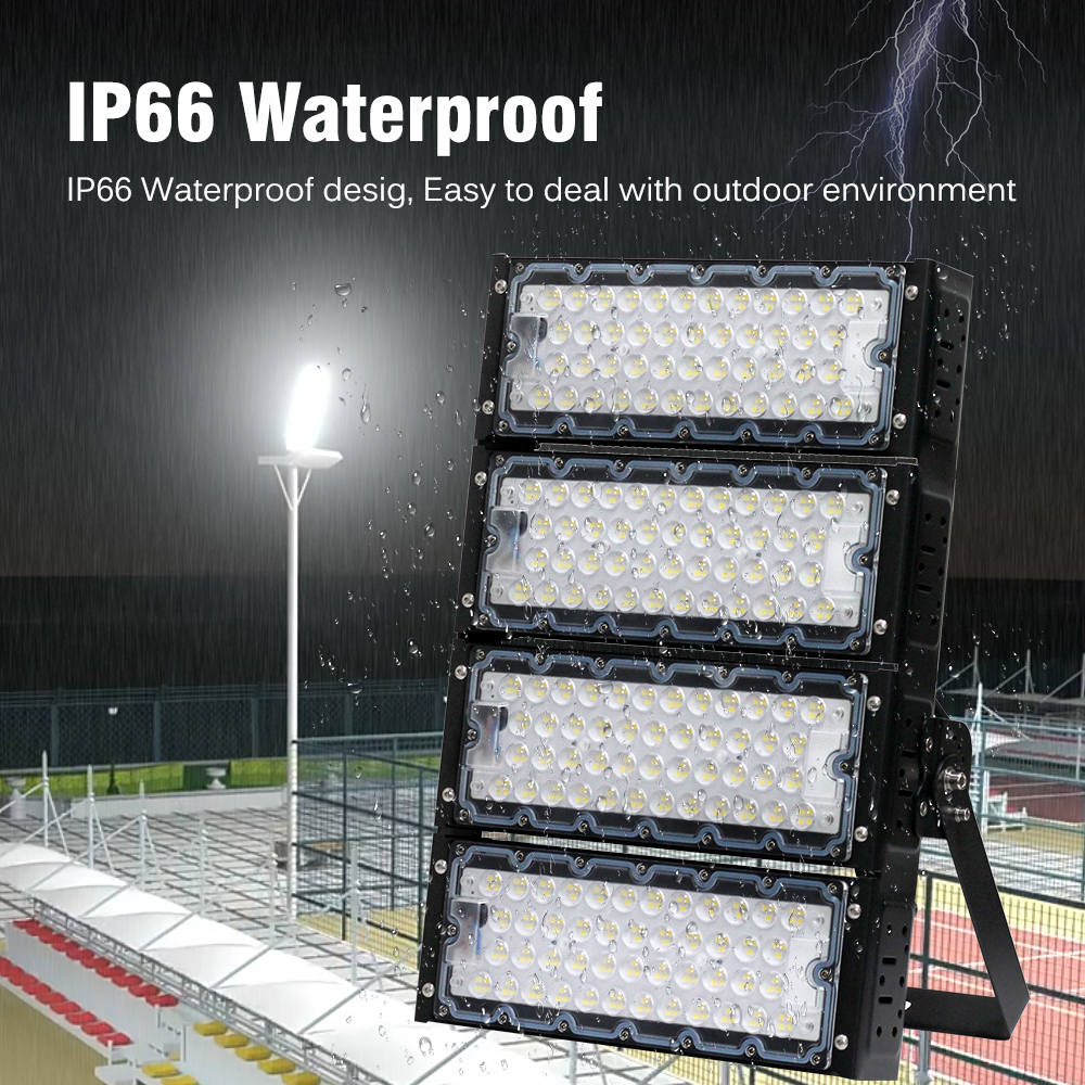 โคมไฟสนามกีฬา AC100-277V LED ความสว่างสูงและพลังงานสูง IP66 กันน้ำ 600W/800W LED โคมไฟสนามกีฬา โรงละคร อุโมงค์ สะพานจราจ - รูปที่ 4