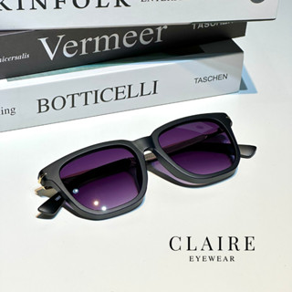 ClAIRE : (O86) แว่นกันแดด Matt Black Lavender