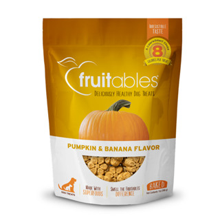 Fruitables :Pumpkin &amp; Banana Dog Treats รสฟักทอง&amp;กล้วย (ขนมขบเคี้ยวสำหรับสุนัข) 198g.