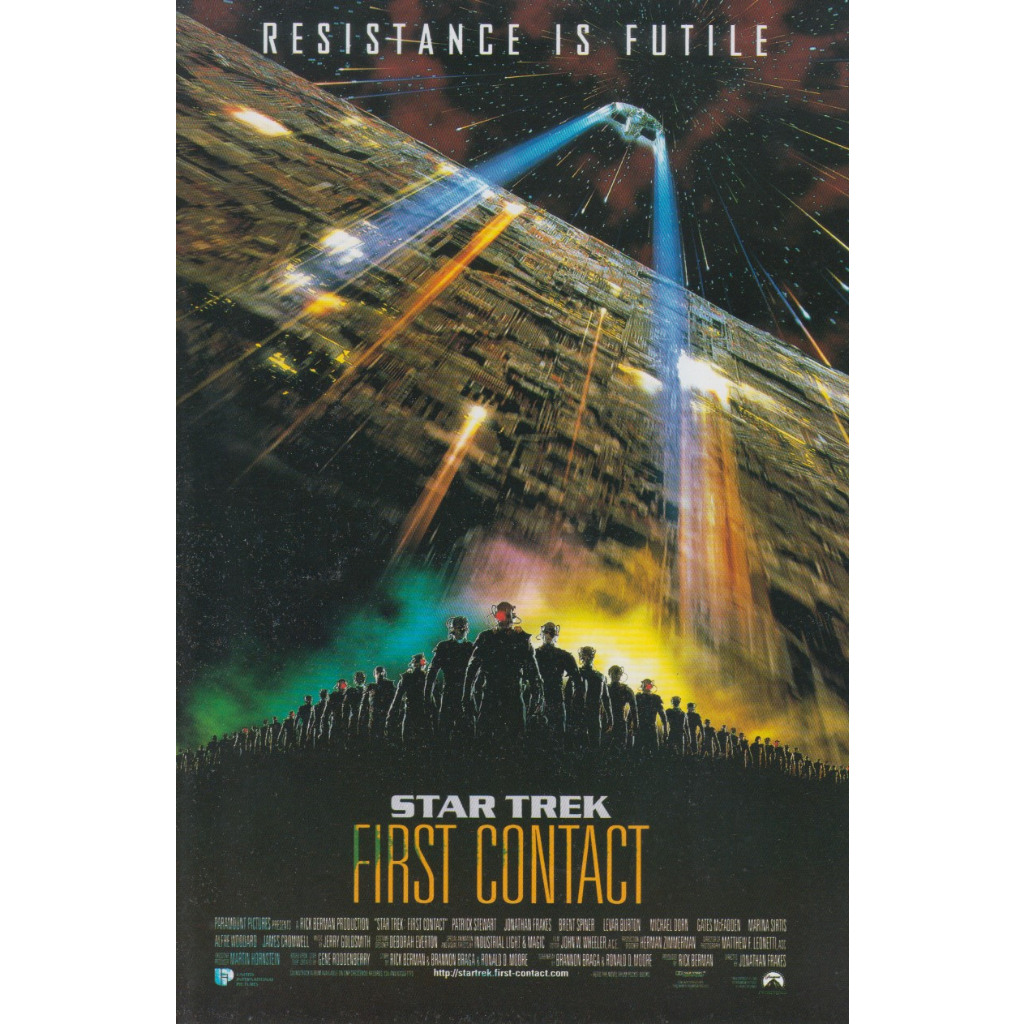 HANDBILL แฮนด์บิล ใบปิดหนัง ภาพยนต์ ปี 1997 เรื่อง Star Trek : First Contact