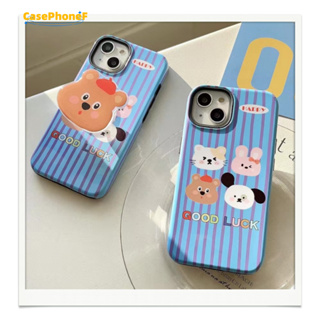 ✨ส่งของขวัญ✨เคส for iPhone 11 14 Pro Max Case for iPhone 12 13 ป้องกันการตก การป้องกัน พร้อมขาตั้ง การ์ตูน แบรนด์ไทด์