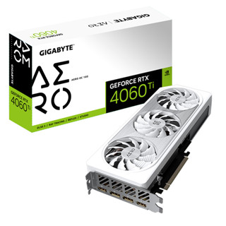 VGA (การ์ดแสดงผล) GIGABYTE GEFORCE RTX 4060 TI AERO OC 16G - 16GB GDDR6 (GV-N406TAERO OC-16GD)