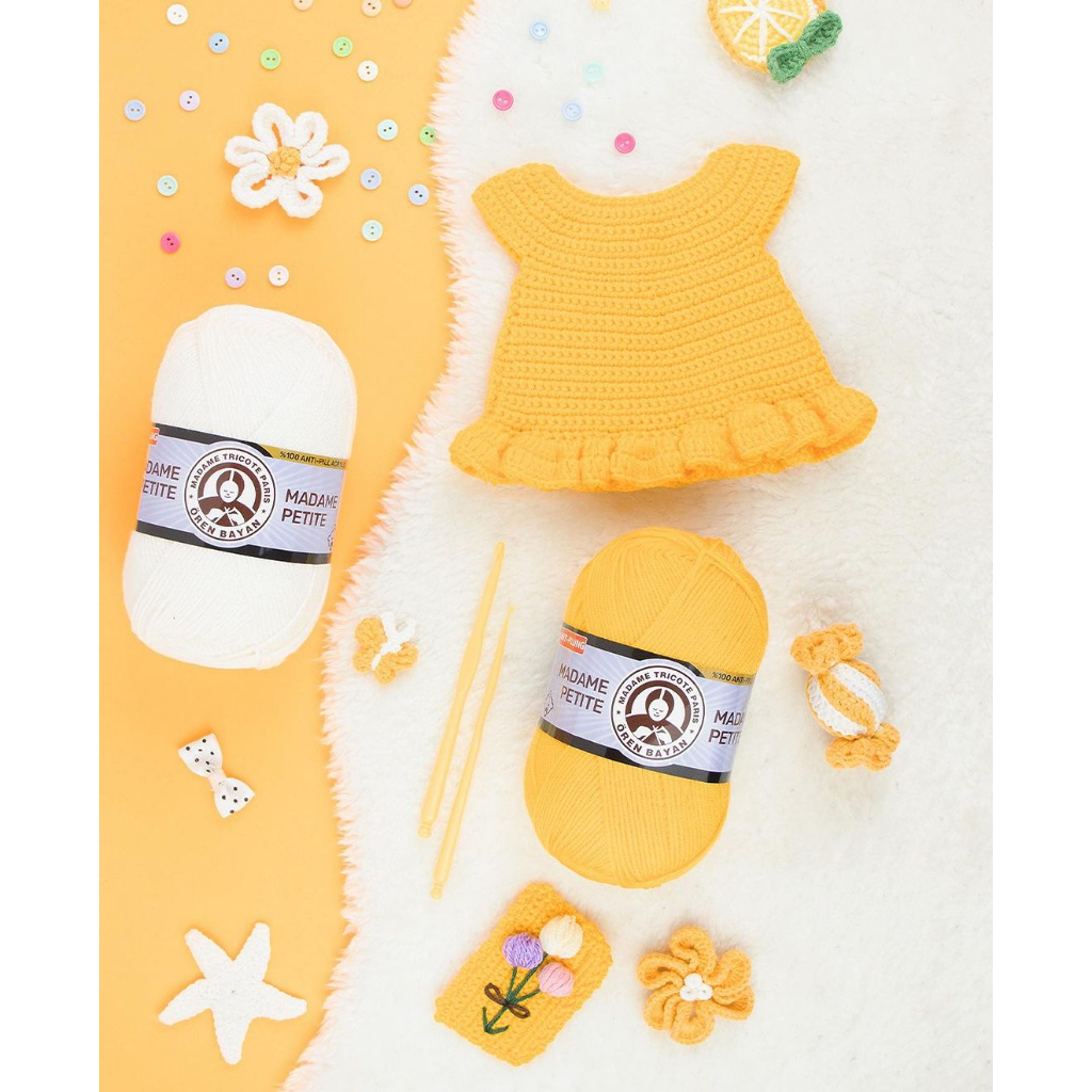 ไหมพรม Madame Petite รุ่น Anti pilling อ่อนโยน ไม่มีขุย สำหรับคนแพ้ง่าย ขนาด 100 กรัม ราคา ถูกที่สุด ดีลบีเคเค แกลเลอรีภาพที่ 4