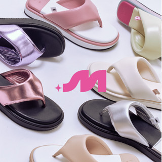 (ลด 45 Code: MARSH999 ) POCKET SANDAL รองเท้าแตะหูคีบหน้าพองแบบจุใจ เสริมพื้น 1.5 นิ้ว