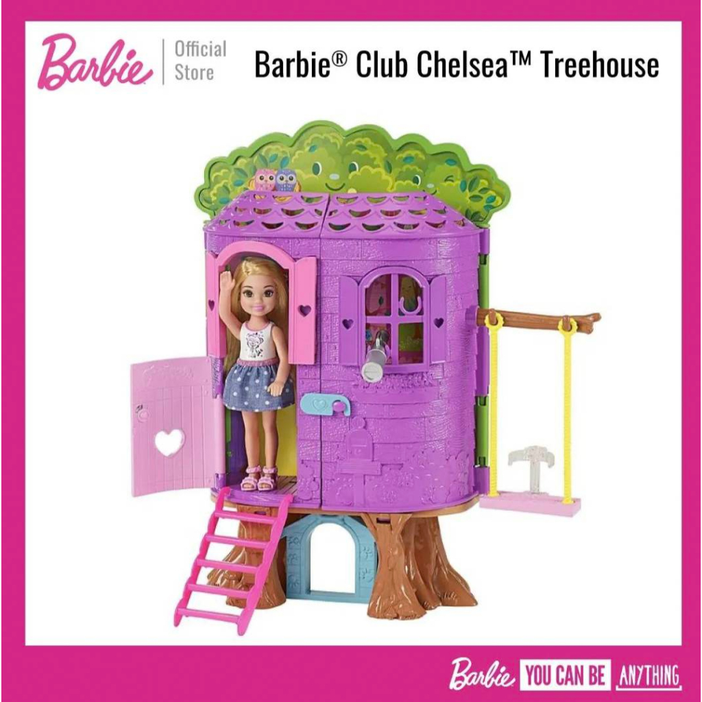 Barbie Chelsea™ Treehouse บาร์บี้ ตุ๊กตาเชลล์ซี และบ้านต้นไม้ ของเล่นเด็ก