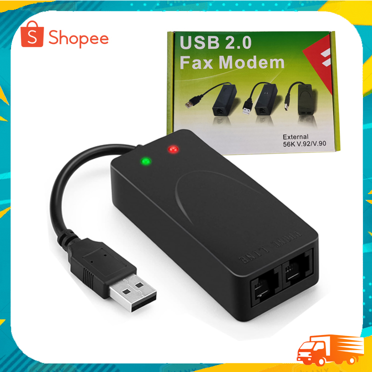 Fax Modem USB 56k V. 92 External Dial Up Voice Fax Data Modem 1port / 2port