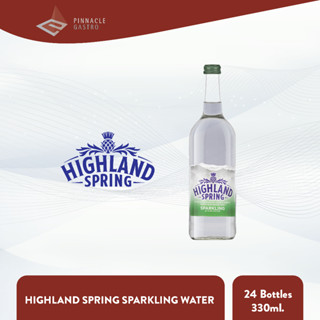 💥สินค้าพร้อมส่ง💥 Highland Spring Sparkling Mineral Water 330ml. x 24 Glass Bottles