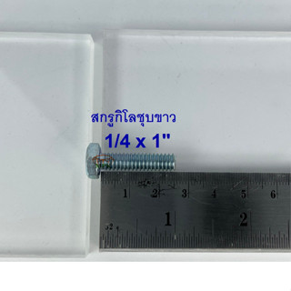 สกรูกิโลชุบขาว 1/4-20 x 1” (บรรจุ1กิโลกรัม)