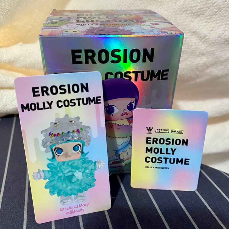 พร้อมส่ง [POPMART] Molly x Instinctoy Erosion Molly Costume 100% - Ice Liquid Molly
