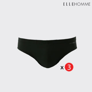 ELLE HOMME | แพ็ค 3 ชิ้น กางเกงในชายรุ่นแพ็คสุดคุ้ม เนื้อผ้า Cotton 100% มีให้เลือก 2 สี ดำล้วน ขาวล้วน| KUB9999R4