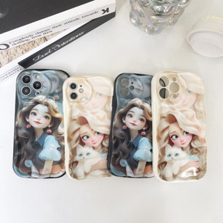 เคสขอบหยักลายเจ้าหญิงมาใหม่ สำหรับ OPPO A15 A16 A17 A57 A98 RENO7Z REALMEC55 RENO8T VIVO V27 Y12 Y17 Y15 Y20 Y21 Y33T