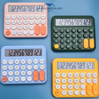 BAANHARDWARE เครื่องคิดเลขคีย์บอร์ด ปุ่มและหน้าจอขนาดใหญ่ 12 หลัก หลากสี O-411