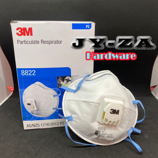 หน้ากาก 3m 8822 P2 เทียบได้กับ N95 สำหรับงานบัดกรี หลอมโลหะ พร้อมวาล์วระบายอากาศ (1ชิ้น/pcs)