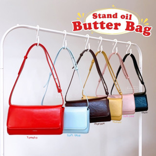 [พร้อมส่ง/ของแท้] Stand oil butter bag พร้อมส่ง 8 สี สายปรับได้ สินค้าแท้จากเกาหลี อุปกรณ์ครบ ถุงผ้า การ์ด